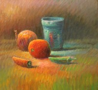 Maqsood Ahmad, 08 x 08 inch, Oil on Board, Still life Painting-AC-MQA-011